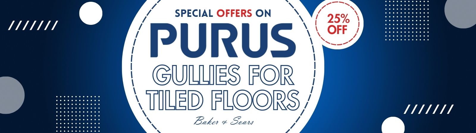 25% Discount on Purusline Living Wetroom Gullies for Tiled Floors